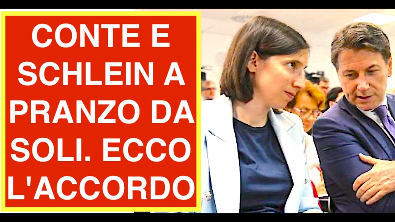 CONTE E SCHLEIN A PRANZO DA SOLI ECCO L'ACCORDO PRESO DOPO IL CAOS DI QUESTE ORE