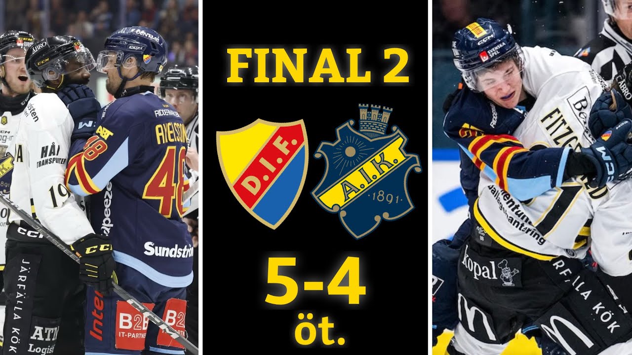 Djurgårdens IF - AIK | Höjdpunkter | Final 2 av 7 | Hockeyallsvenskans Slutspel 2024/25