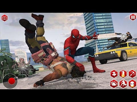 Spider Rope Hero Man Gangster Crime City Battle| Blue Ninja : Superhero Android Gameplay HD