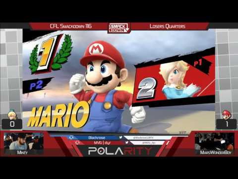 CFL Smackdown 116 WiiU - Minty (Rosalina) vs MarsWonderBoy (Mario) - Losers Quarters