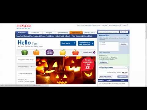 Part of a video titled How to find your previous orders on the Tesco website - YouTube