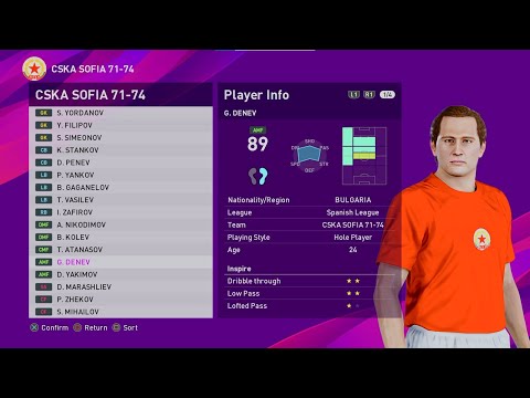 eFootball PES 2020: CSKA Sofia 1971-1974 Classic - "Manolov era"