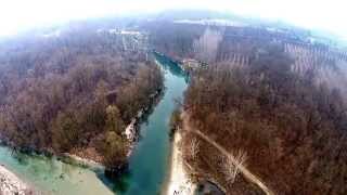 preview picture of video 'Fiume Ticino Motta Visconti e nuova spiaggia per estate 2015'