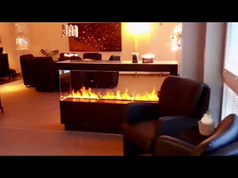 Raumteiler Kamin mit Dimplex Opti-myst Elektrofeuer direkt vom Hersteller Kamin-Design Ingolstadt