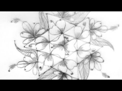 7×4 dots creative # star flower #kolam 😍🤩👌