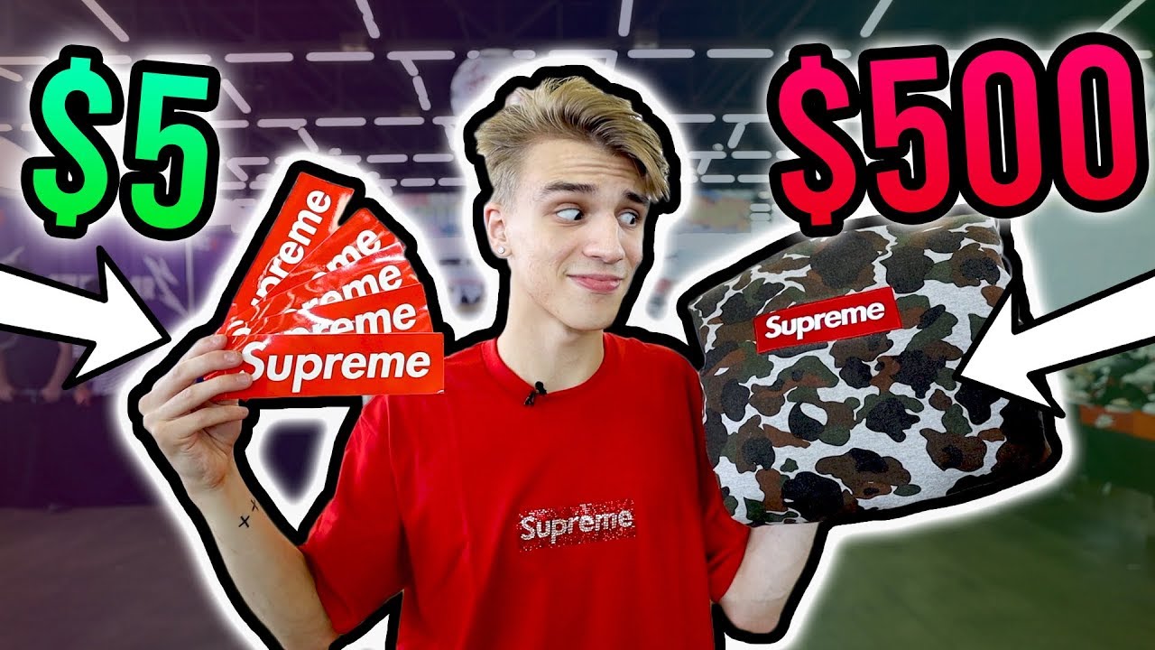 Trading a $5 Supreme Sticker to a $500 Supreme Box Logo!