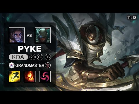 Pyke Mid vs Syalas - KR Grandmaster - Season 11 Patch 11.18