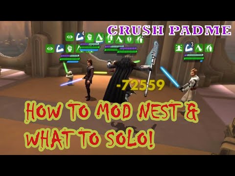 How I mod Nest, Solo teams and Crush Padme with her! 1/22/21 Star Wars Galaxy of Heroes