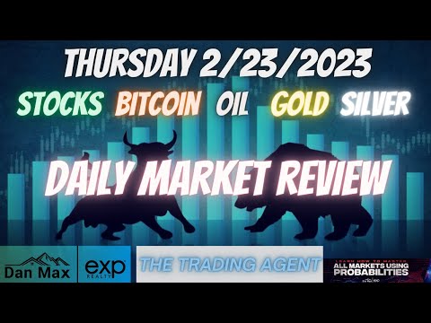 Daily Market Review for Thursday 2/23/2023  #Stocks #Oil #Bitcoin #Gold and #Silver