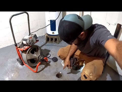 SNAKING A Floor DRAIN | RENTAL PROPERTY DRAIN RIGID K400