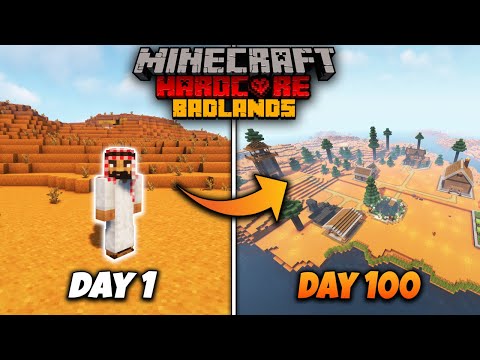 I Survived 100 Days In Badland Only World In Minecraft Hardcore | Hindi