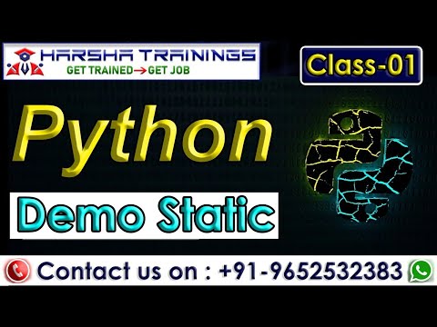 Python Class 01 Python Demo Satic Programming Tutorial For Beginners Evening Batch