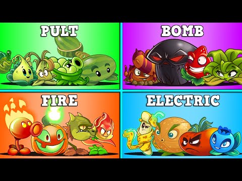 Random 15 Team Plants & Mint Level 1 - Who Will Win? - PvZ 2 Team Plant vs Team Plant