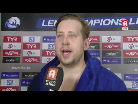 Interview Sebastiaan van Mil na ZF Eger - AZC Alphen (LEN Champions League)