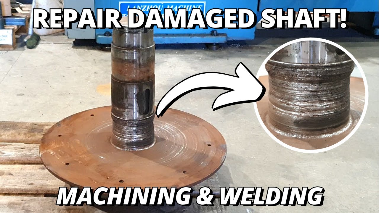 Repair DAMAGED Cardboard Compacting Auger drive shaft | Machining & Welding