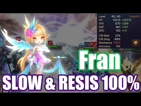 【Summoners War | Curry's RTA】The Power slow and tanky and resis 100% Fran, she dont need high speed!