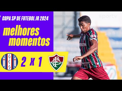 Gols e lances de São Carlense x Fluminense