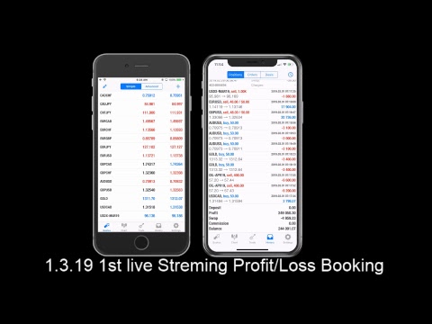 1.3.19 1st Forextrading LIve Streaming Profit/Loss Booking Video