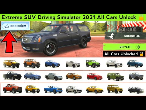 😱😱All Cars Unlocked😱😱 - Extreme SUV Driving Simulator 2021 - Completed 1000 KM Distance - SUV Game