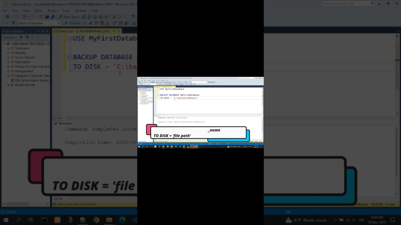 SQL Server Database Backup in one line!