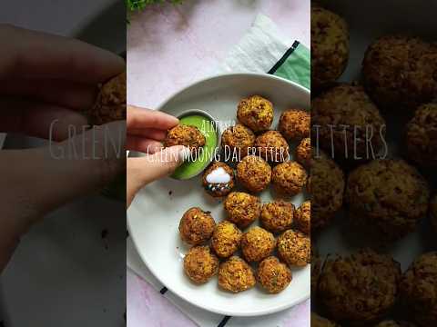 Airfryer Green Moong Dal Fritters🧆#shorts#airfryerrecipes#fritters