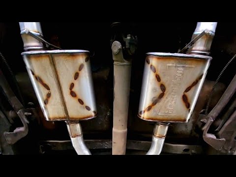 New Black Widow RACE VENOM mufflers on my '68 Pontiac Tempest