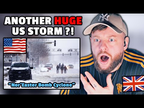 Brit Reacts to ANOTHER INSANE Snow Storm SMASHING into the US!