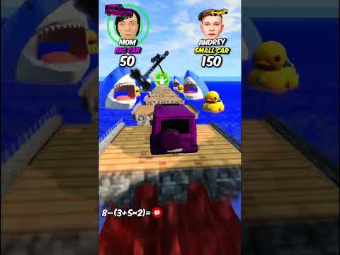 ANDREY IN SMALL CAR VS MOM IN BIG CAR - BeamNG Drive #beamngdrive