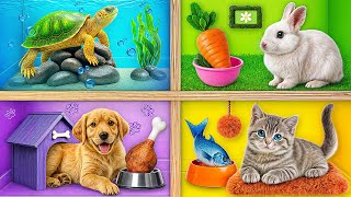 We Built a House For Pets | Funny Situations by Super Hyper DO