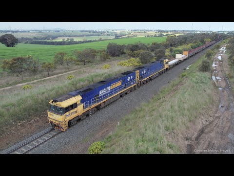 5MP2 Pacific National Steel Train With Mostly Empty Steel Wagons (29/9/2022) - PoathTV Railway