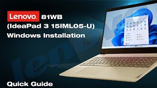 Lenovo ideapad 3 | How To Install Windows 10/11 in 15IML05 Laptop Type 81WB From USB Pendrive