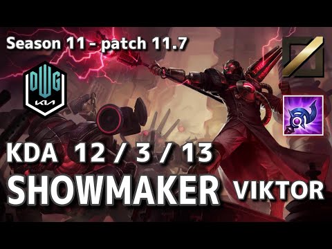 【韓国サーバー/C1/3DWG】DK Showmaker ビクター(Viktor) VS GEN.G A Quid ヴァルス(Varus) MID - Patch11.7 KR Ranked【LoL】