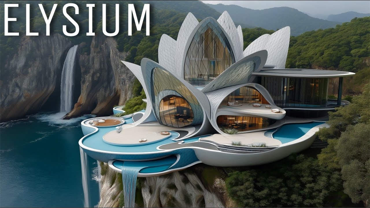 Futuristic Lotus inspired Ai Luxury Mansion : THE ELYSIUM 