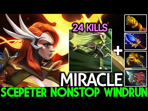MIRACLE [Windranger] Nonstop Windrun Crazy Scepter Max Speed Dota 2