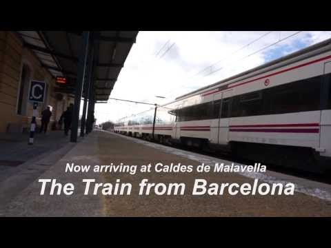 George Allen arrives at Caldes de Malavella Train Station