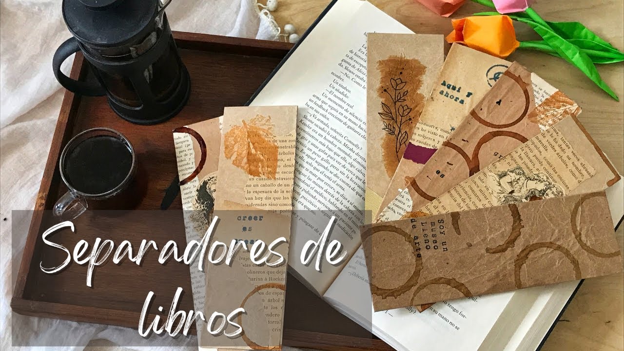 Separadores de libros con material reutilizado ♻️