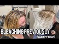 HOW TO LIGHTEN UP PREVIOUSLY BLEACHED HAIR WITOUT BREAKING IT OFF!!