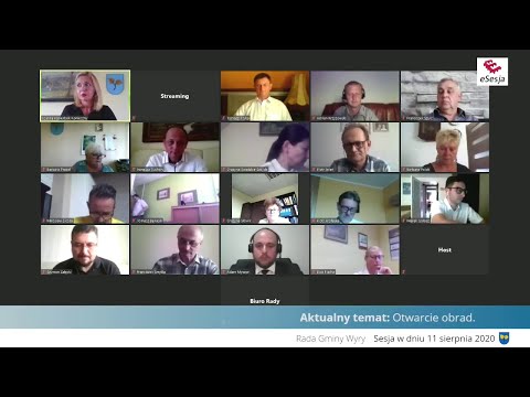XIX sesja Rady Gminy Wyry - nadzwyczajna (11 sierpnia 2020)
