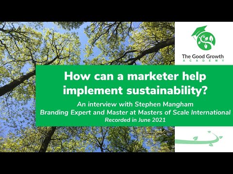 How can a marketer help to implement sustainability? - YouTube