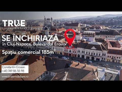 Spațiu comercial 𝐝𝐞 î𝐧𝐜𝐡𝐢𝐫𝐢𝐚𝐭 185m², ultracentral, Cluj Napoca!