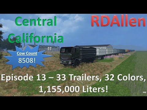 Farming Simulator 15 MP California E13 - 33 Trailers, 32 Colors, 1,155,000 Liters