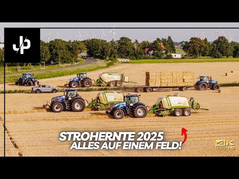 Large-scale straw baling operation against the weather! || JP Agrar