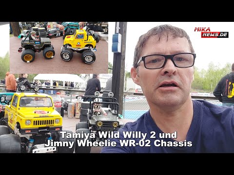 Tamiya Wild Willy 2 und Jimny Wheelie auf WR 02 Chassis mit R31 House Formula Kart Slick