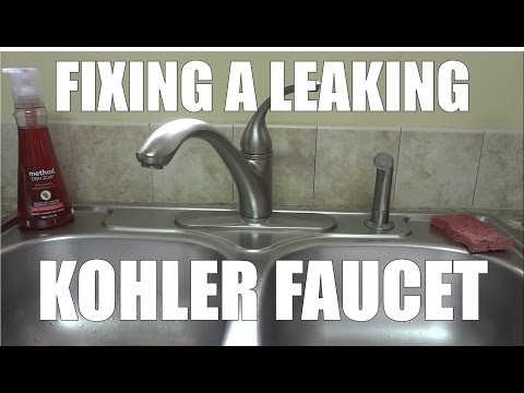 Fixing a leaking faucet by replacing the o ring and cartridg...