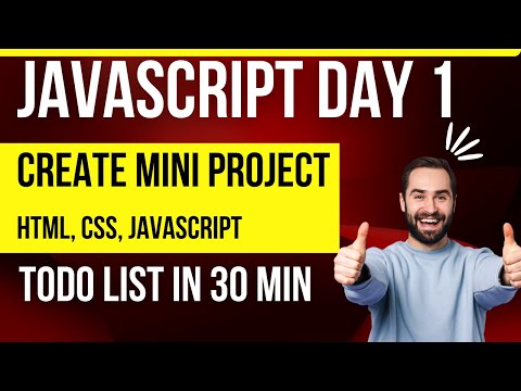 Javascript Day 1 Creating A Mini Project Using Javascript Todo List Javascript Project