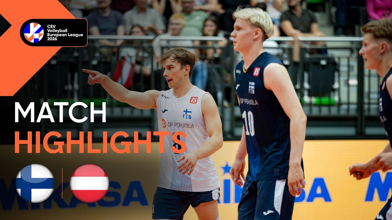 Highlights | FINLAND vs  AUSTRIA | CEV Volleyball European League 2026 | Men