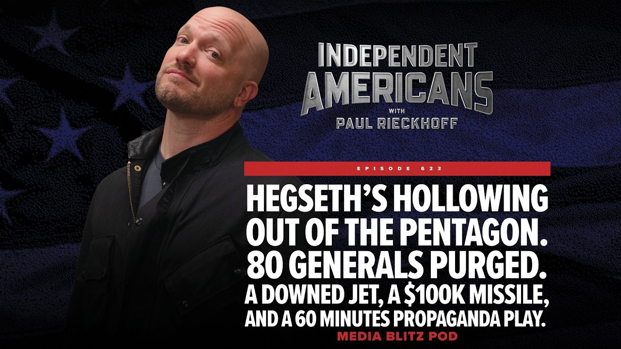 Hegseth’s chainsaw hits bone. 80 generals purged. A downed jet, a $100k missile, and a 60 Minutes propaganda play. Media Blitz Pod