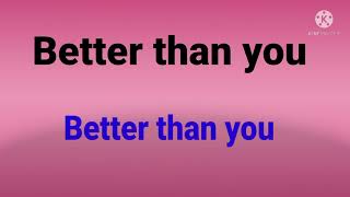 METALLICA.Better Than You ( LYRICS )