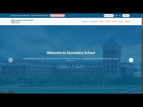 School Website using html, css, bootstrap, php and laravel (Free Source Code)