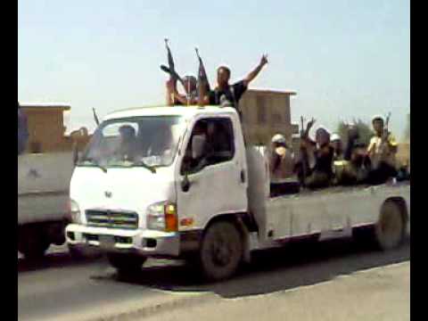 عودة عناصر كتيبة أحباب الصحابة ولواء القادسية بعد السيطرة على حاجز السبعة كيلو في ريف دير الزور